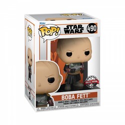 Funko POP: Star Wars - The Mandalorian - Boba Fett without Helmet (exclusive s...