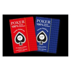Poker 100% plastové karty Speciál, velký index, Piatnik - červené