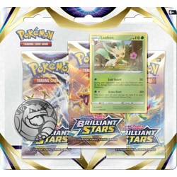Pokémon Sword &amp; Shield - Brilliant Stars 3 Blister Booster - Leafeon