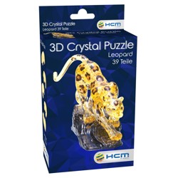 3D Crystal puzzle -  Leopard (39 dílků)