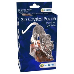 3D Crystal puzzle - Černý Panter (39 dílků)