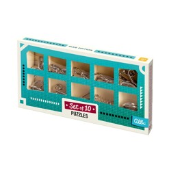 Mozkovna - Sada 10 kovových hlavolamů (Modrá)