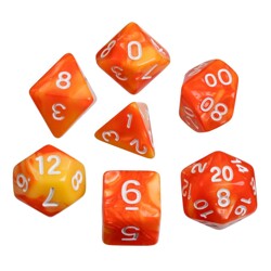 Sada kostek RPG - oranžová