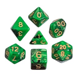 Sada kostek RPG - zelená