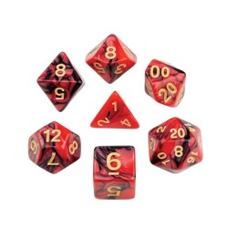 Sada kostek RPG - červená