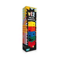 Věž velká barevná s kostkou (32 cm)