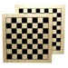 Dřevěná šachovnice velikost č. 6 / šachovnice na dámu 10 x 10 - černá