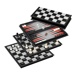 Chess-Backgammon-Checkers-Set, field 37 mm