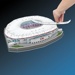 Nanostad LED: 3D puzzle fotbalový stadion SPAIN - Wanda (ATL Madrid)
