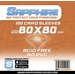 Obaly na karty - Sapphire Sleeves: Caramel - 80x80 mm (100 ks)