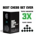 Šachy Best Chess Set Ever - 3X Double sided (Black Board + Green Board)