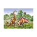 Puzzle - Souboj dinosaurů (2x48 dílků)